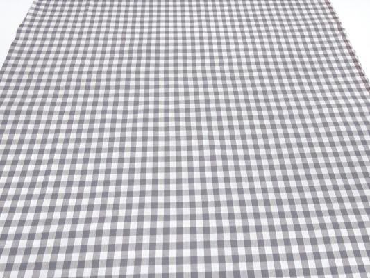 Fabric 100% cotton Zefir check 1 cm gray white plaid dress fabric decorative fabric blouse fabric