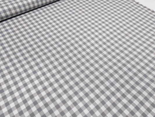Fabric 100% cotton Zefir check 1 cm gray white plaid dress fabric decorative fabric blouse fabric