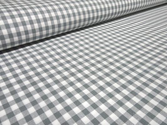 Fabric 100% cotton Zefir 5 mm check white light gray plaid dress fabric decoration fabric