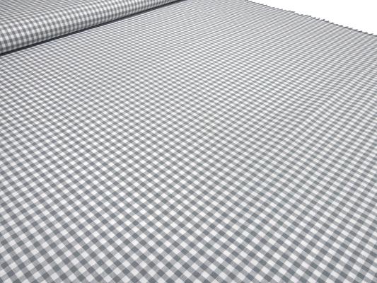 Fabric 100% cotton Zefir 5 mm check white light gray plaid dress fabric decoration fabric