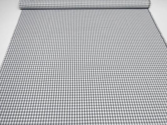 Fabric 100% cotton Zefir 5 mm check white light gray plaid dress fabric decoration fabric