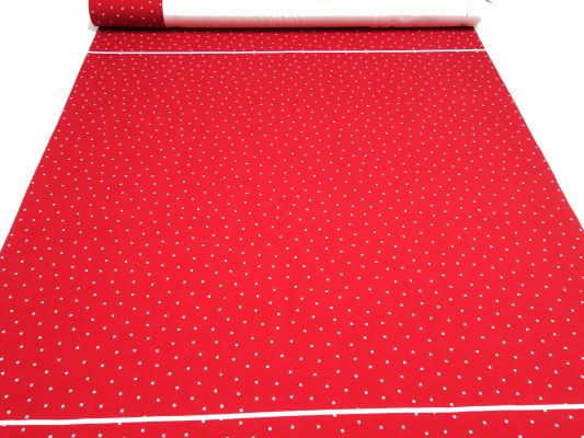Stoff Baumwolle Jersey Panel 65 cm x 145 cm Hase Hanna Herzen Ballon Pünktchen Design weiss rot braun Kinderstoff Kleiderstoff