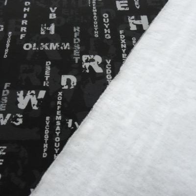 Stoff Baumwolle leichter Sweatshirtstoff Black Matrix schwarz hellgrau Kinderstoff Kleiderstoff