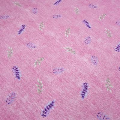 Stoff Baumwolle French Terry Sweatshirtstoff LEAVES LOVE Jessy Sewing Blätter Ranken jeans rosa flieder lila grün Kleiderstoff Kinderstoff