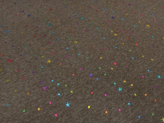 Fabric alpine fleece sweatshirt fabric with glitter stars stars design brown taupé multicolor colorful dress fabric children's fabric hoodie fabric