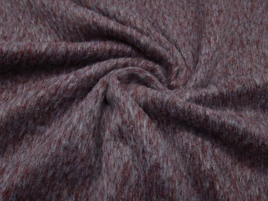 Stoff Ital. Mantelstoff Wollstoff Mohair Wolle Seide bordeaux rot hellgrau melange