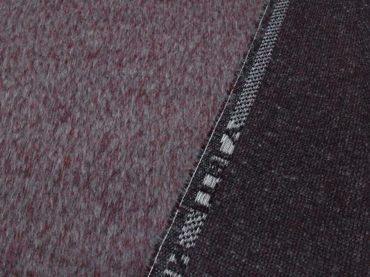 Stoff Ital. Mantelstoff Wollstoff Mohair Wolle Seide bordeaux rot hellgrau melange