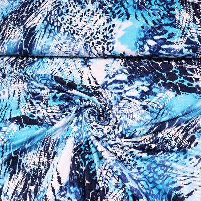 Stoff-Viskose-Jersey-Abstrakt-Muster-Mix-Design-marine-blau-tuerkis-weiss-Kleiderstoff