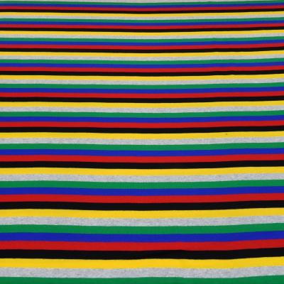 Stoff Baumwolle Jersey 12 mm Streifen grau grün blau rot schwarz gelb gestreift Kleiderstoff Kinderstoff