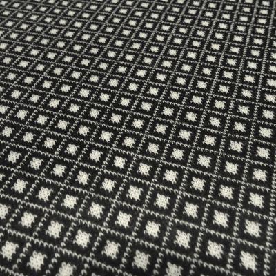 Fabric stretch fine knit jacquard small diamond black wool white dress fabric trouser fabric