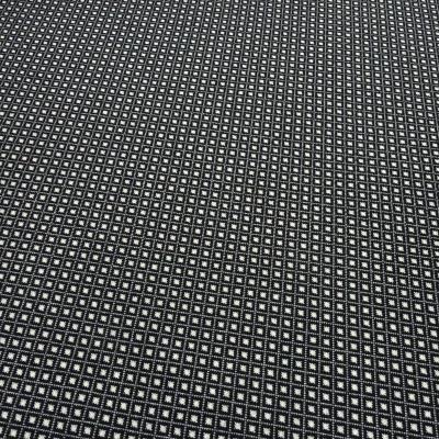 Fabric stretch fine knit jacquard small diamond black wool white dress fabric trouser fabric