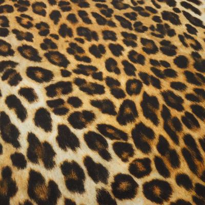 Viscose Twill Fabric with Leopard Print, Brown, Black, Beige - Dress Fabric, Blouse Fabric
