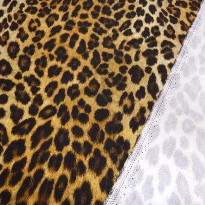 Viscose Twill Fabric with Leopard Print, Brown, Black, Beige - Dress Fabric, Blouse Fabric