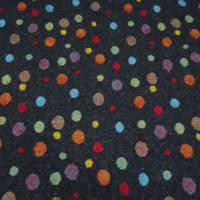 Stoff Premium Musterwalk Kochwolle Boppel Jacquard Anthrazit Bunt Multicolor Kleiderstoff Mantelstoff