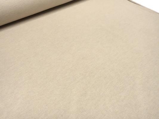 Stoff Ital. Strickstoff 100% Merino Merinostrick Wolle uni beige sand Kleiderstoff Kinderstoff Merinostoff