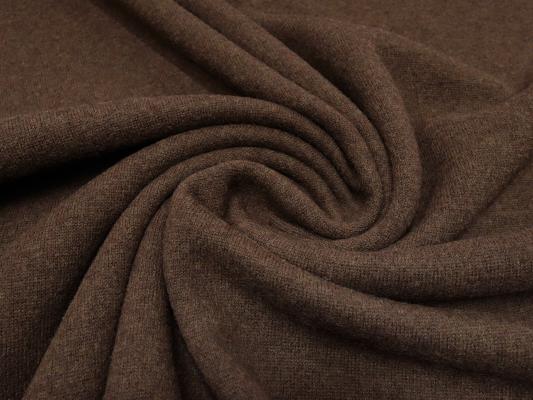 Fabric Ital. knitted fabric 100% merino wool uni brown melange merino knit dress fabric children's fabric