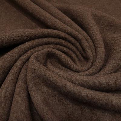 Fabric Ital. knitted fabric 100% merino wool uni brown melange merino knit dress fabric children's fabric