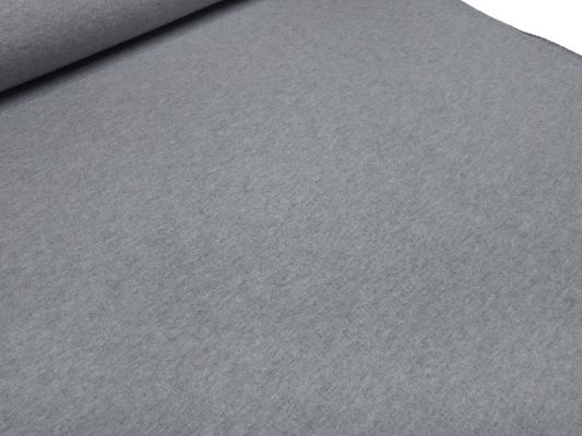 Stoff Ital. Strickstoff 100% Merino Merinostrick Wolle uni hellgrau grau melange Kleiderstoff Kinderstoff Merinostoff