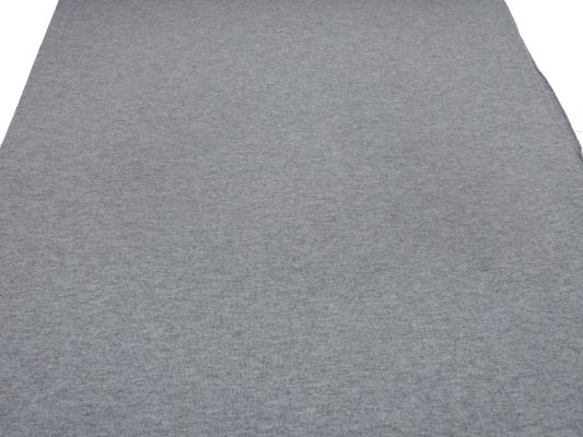 Stoff Ital. Strickstoff 100% Merino Merinostrick Wolle uni hellgrau grau melange Kleiderstoff Kinderstoff Merinostoff