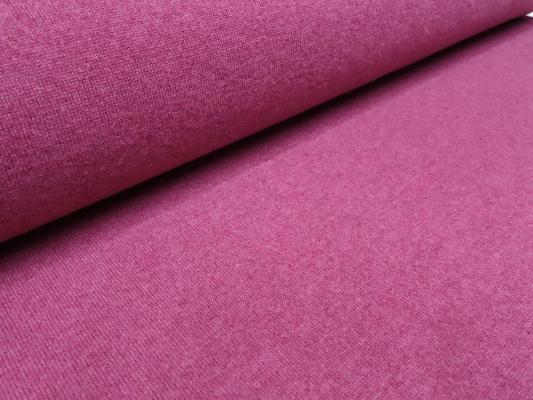 Stoff Ital. Strickstoff aus 100% Merinowolle uni fuchsia melange Kleiderstoffe Kinderstoffe Merinostoffe Merinostrickstoffe