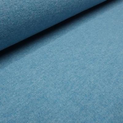 Fabric Italian knit fabric made of 100% merino wool uni turquoise blue melange merino knit dress fabrics children's fabrics