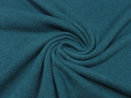 Fabric Ital. knitted fabric 100% merino wool uni petrol melange merino knit dress fabric children's fabric merino fabric