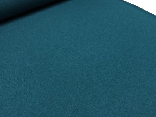 Fabric Ital. knitted fabric 100% merino wool uni petrol melange merino knit dress fabric children's fabric merino fabric