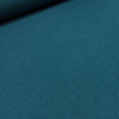 Fabric Ital. knitted fabric 100% merino wool uni petrol melange merino knit dress fabric children's fabric merino fabric