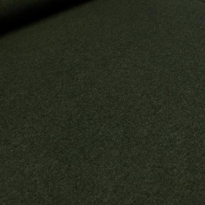 Fabric Ital. knitted fabric 100% merino wool plain olive green khaki melange merino knit dress fabric children's fabric merino fabric