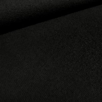 Stoff Ital. Strickstoff 100% Merino Wolle uni schwarz Kleiderstoff Kinderstoff Merinostrickstoff Merinostoff