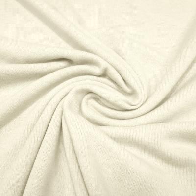 Stoff Ital. Strickstoff aus 100% Merinowolle uni wollweiß Kleiderstoff Kinderstoff