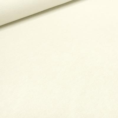 Stoff Ital. Strickstoff aus 100% Merinowolle uni wollweiß Kleiderstoff Kinderstoff