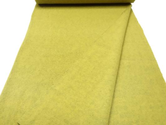 Fabric thick Ital. merino knitted fabric fleece doubleface uni yellow coat fabric jacket fabric