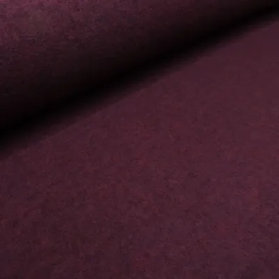 Stoff Premium Merino Strickstoff Mulesing-frei Weinrot Bordeaux Melange Kleiderstoff