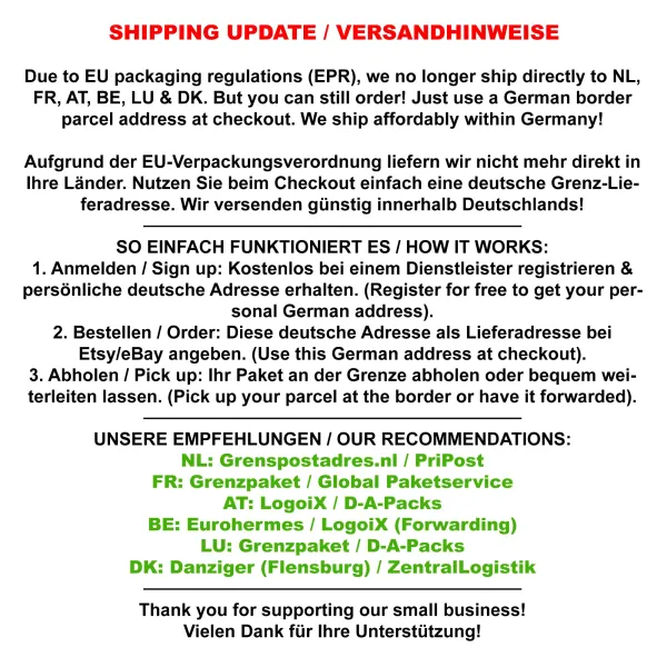 EU Shipping details