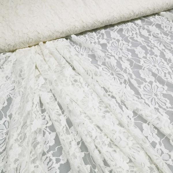 Fabric stretch lace lace fabric with floral pattern off-white dress fabric blouse fabric wedding fabric