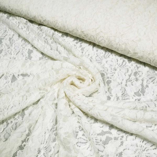 Fabric stretch lace lace fabric with floral pattern off-white dress fabric blouse fabric wedding fabric