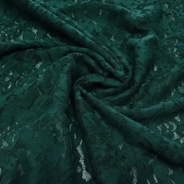 Stoff Stretch Spitze Spitzenstoff Blumenmuster grün tannengrün Kleiderstoff