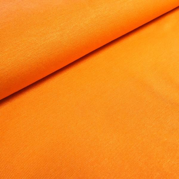 Stoff Viskose Elastik Jersey uni orange Kleiderstoff Kinderstoff