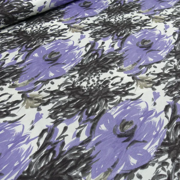 stoff-viskose-jersey-mit-blumen-abstrakt-design-weiss-flieder-lavendel-grau-kleiderstoff