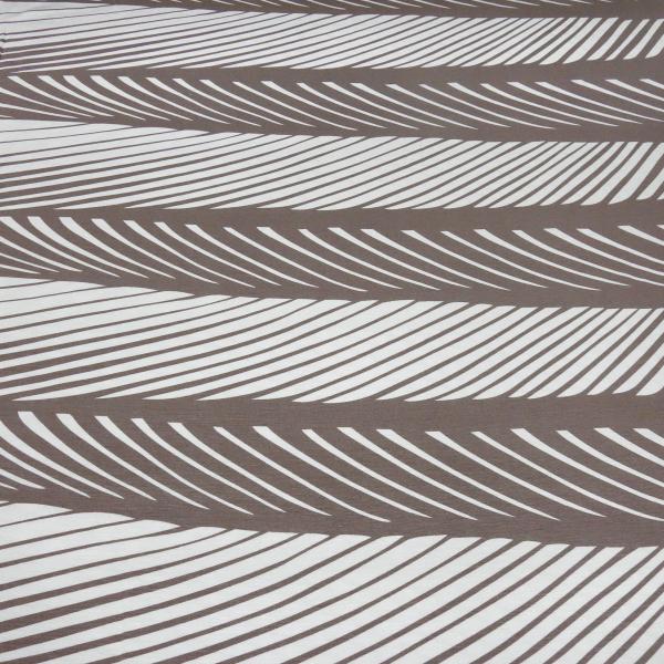 Viscose Jersey Fabric with Abstract Stripe Design, Brown, Ecru - Dress Fabric for Children