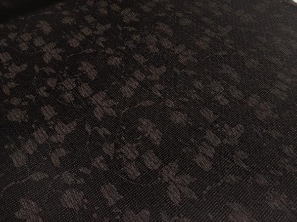 Stoff Jacquard Jackenstoff Blumen Blätter Design braun schwarz Kleiderstoff Kostümstoff