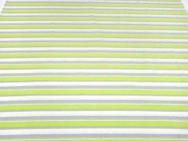 Stoff Viskose Jersey mit Streifen Design grün wollweiß grau silber Lurex gestreift Kleiderstoff Kinderstoff