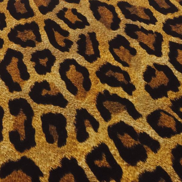 Stoff Baumwolle Jersey Leo Print Tierprint braun lehm curry schwarz Kleiderstoff