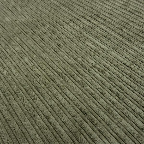 Stoff Cord mit Faux Fellabseite khaki oliv Breitcord Jackenstoff Mantelstoff