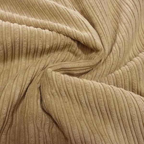 Corduroy fabric with faux fur side beige wide corduroy jacket fabric