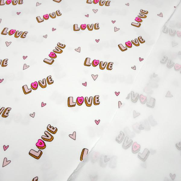 Fabric cotton jersey neon love hearts design white pink neon pink colorful dress fabric children's fabric