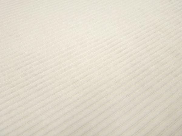 Stoff Cord Jersey / Nicki Breitcord Jersey uni wollweiss Kleiderstoff Kinderstoff Dekostoff