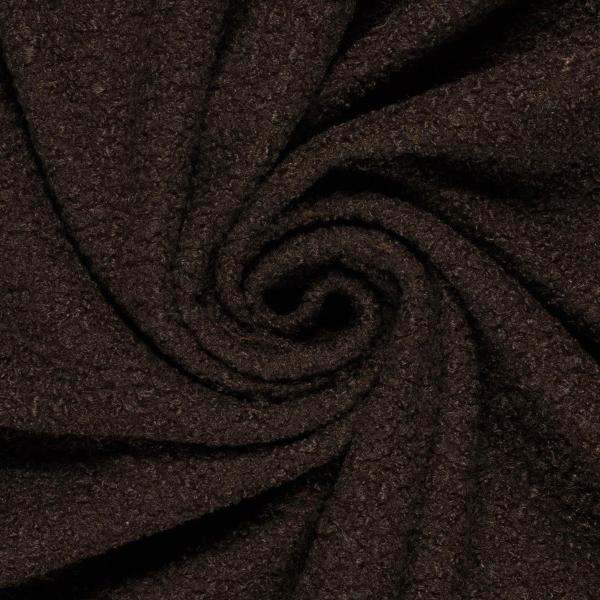 Stoff schwerer Bouclé Mantelstoff Kleiderstoff dunkelbraun schoko Dekostoff