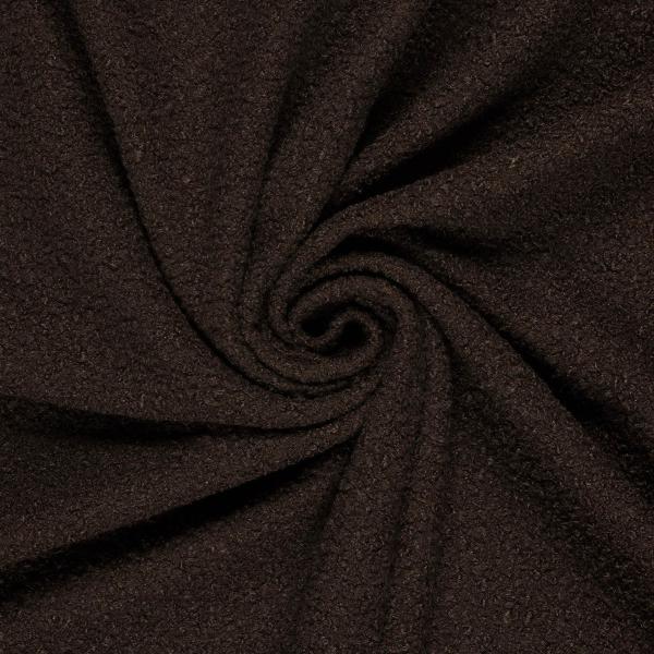 Stoff schwerer Bouclé Mantelstoff Kleiderstoff dunkelbraun schoko Dekostoff